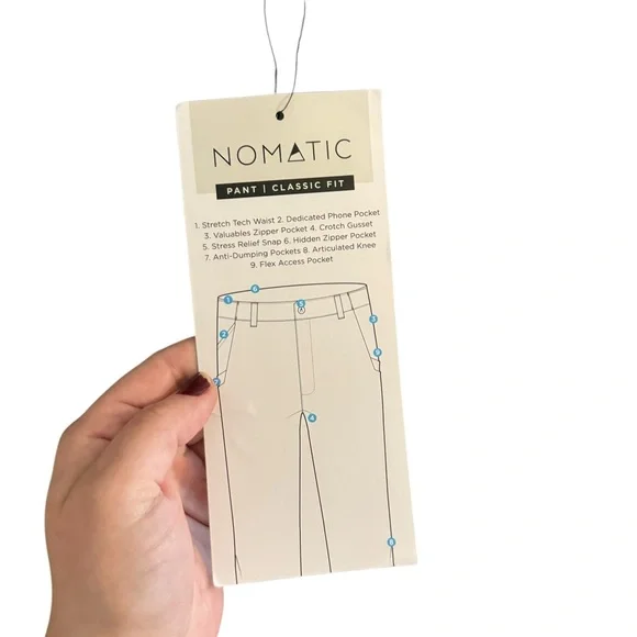 Nomatic outset pant classic fit gray 34 X 32 NEW - Picture 5 of 11